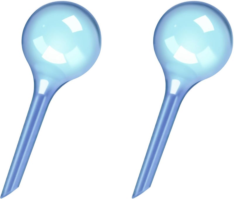 WHTCHSU 2 Pack Small Self-Plant Watering Globes – Automatic Plant Waterer Bulbs, Plant Watering System for Indoor and Outdoor Potted Houseplants, Plant Watering Devices (Blue, Small Size) - Image 1